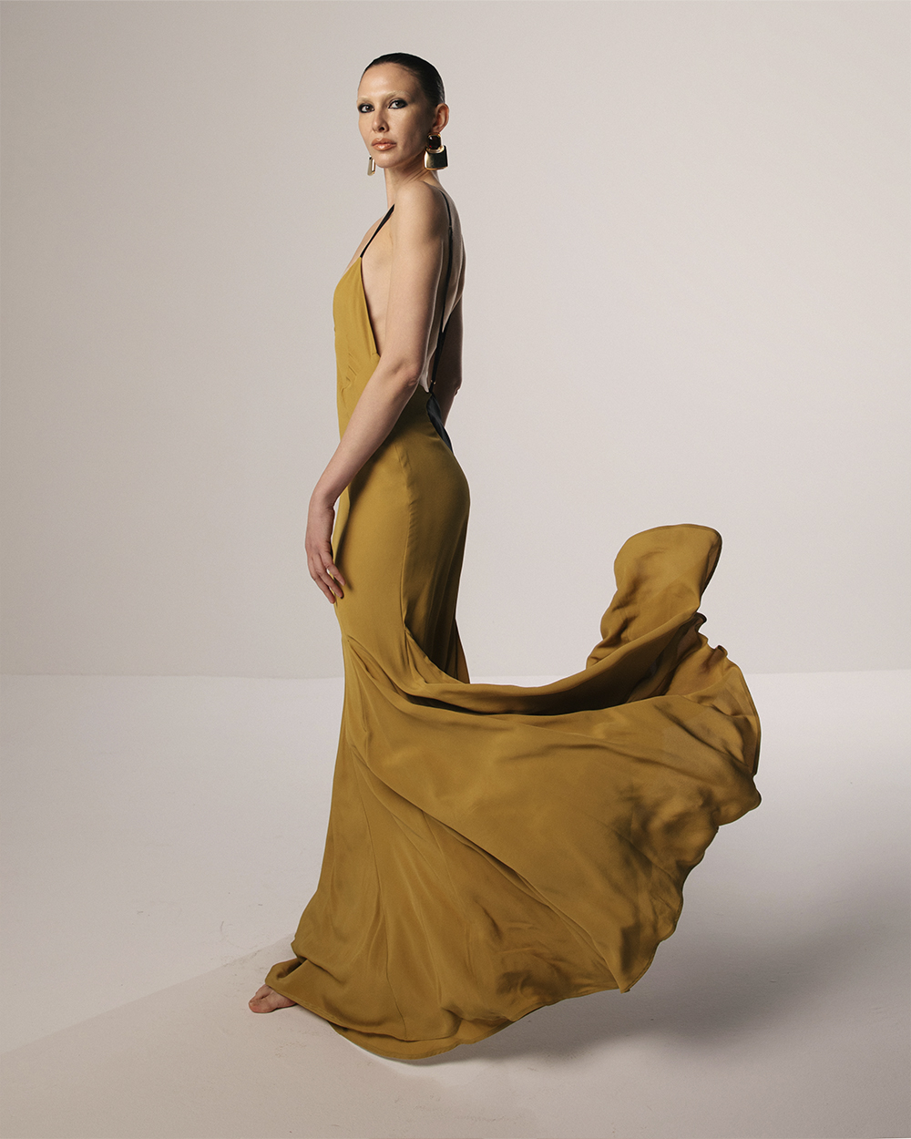 Heart Slip Dress Senape — prikaz 1