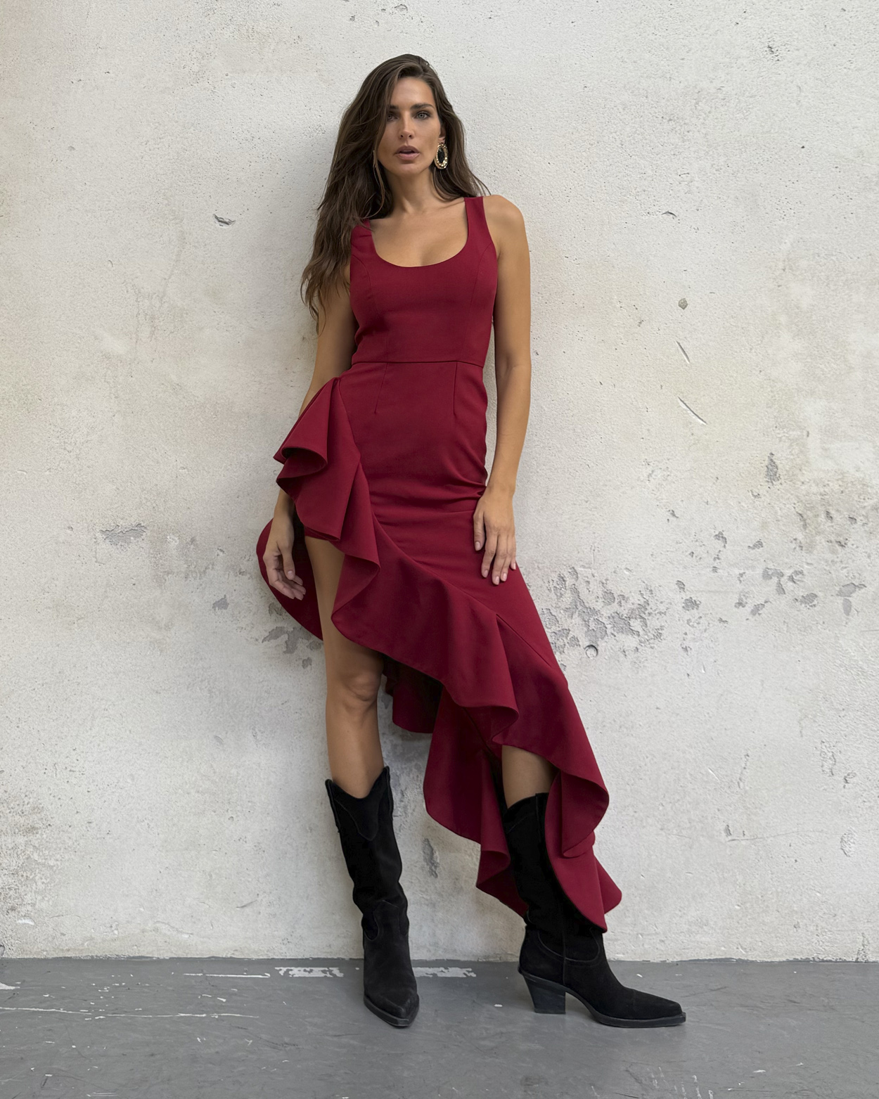Malena Dress Burgundy — prikaz 1