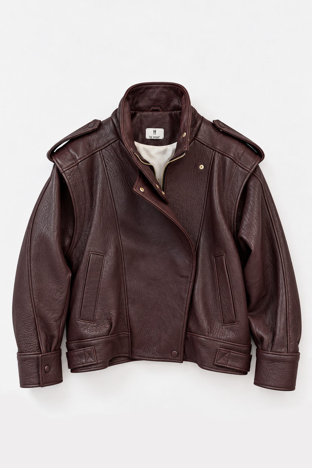 Leather Jacket Idol Burgundy — prikaz 1